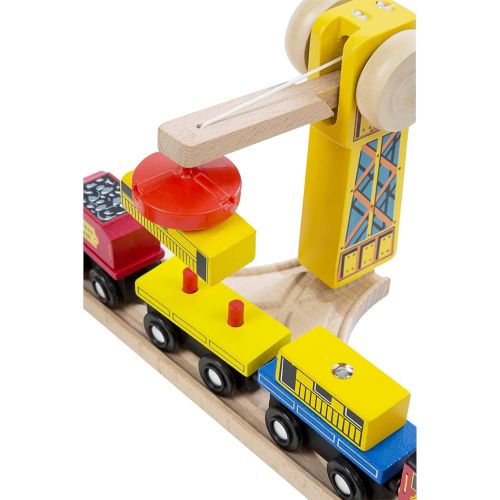  Melissa & Doug Wooden Railway Set, 130 Pieces (E-Commerce Packaging, Great Gift for Girls and Boys - Best for 3, 4, 5 Year Olds and Up)