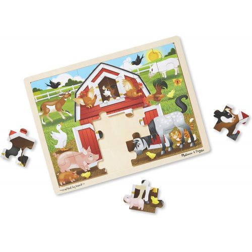  Melissa & Doug Wooden Jigsaw Puzzle arm, Construction, Pets Puzzle (24 Piece)