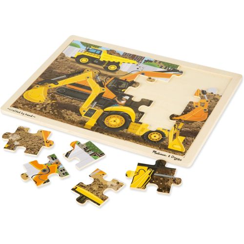  Melissa & Doug Wooden Jigsaw Puzzle arm, Construction, Pets Puzzle (24 Piece)