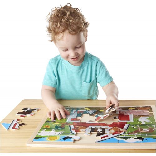  Melissa & Doug Wooden Jigsaw Puzzle arm, Construction, Pets Puzzle (24 Piece)