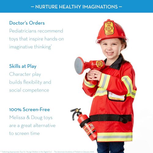  Melissa & Doug Fire Chief Role Play Costume Set (Frustration-Free Packaging)