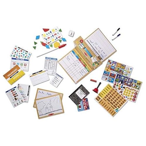  Melissa & Doug School Time Play Set +Free Scratch Art Mini-Pad Bundle (8514)