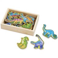 Melissa & Doug Dinosaur: Wooden Magnet Set + 1 Scratch Art Mini-Pad Bundle (#00476)