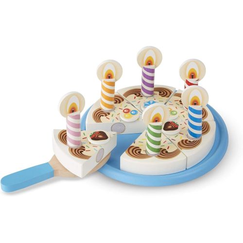  Melissa & Doug Scoop & Stack Ice Cream Cone Magnetic Pretend Play Set - The Original (Best for 3, 4, and 5 Year Olds) & Birthday Party Cake (Best for 3, 4, 5, and 6 Year Olds)