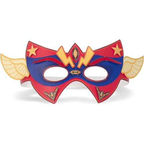  Melissa & Doug Superhero Masks and Cuffs - Simply Crafty Series & 1 Scratch Art Mini-Pad Bundle (09477)