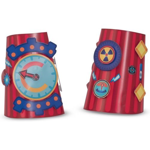  Melissa & Doug Superhero Masks and Cuffs - Simply Crafty Series & 1 Scratch Art Mini-Pad Bundle (09477)
