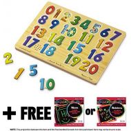 Melissa & Doug Numbers: 21-Piece Sound Puzzle + Free Scratch Art Mini-Pad Bundle (03391)