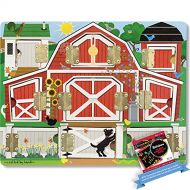 Melissa & Doug Farm: Hide & Seek Wooden Magnet Activity Board + Free Scratch Art Mini-Pad Bundle [45926]