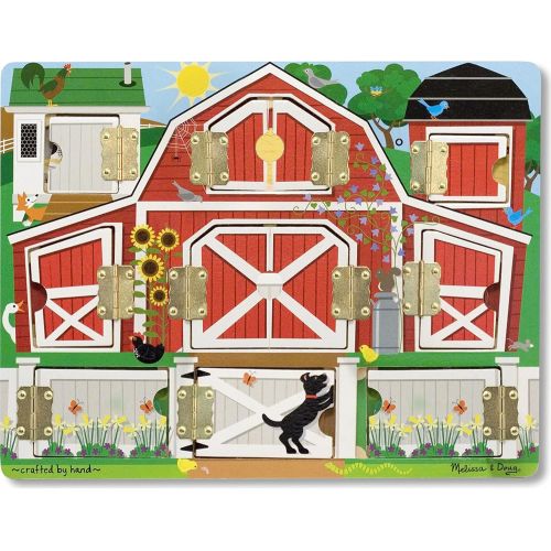  Melissa & Doug Farm: Hide & Seek Wooden Magnet Activity Board + Free Scratch Art Mini-Pad Bundle [45926]