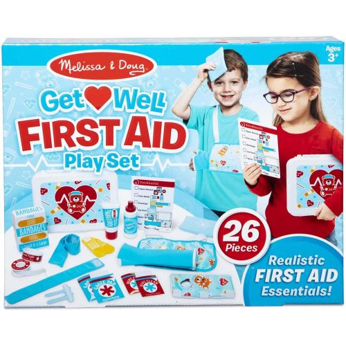 Melissa & Doug Get Well First-Aid: Pretend Play Set & 1 Melissa & Doug Scratch Art Mini-Pad Bundle (30601)