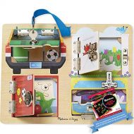 Melissa & Doug Lock and Latches: Board Activity Kit Bundle with 1 Melissa & Doug Rainbow Scratch Art Mini-Pad (09540 - R)