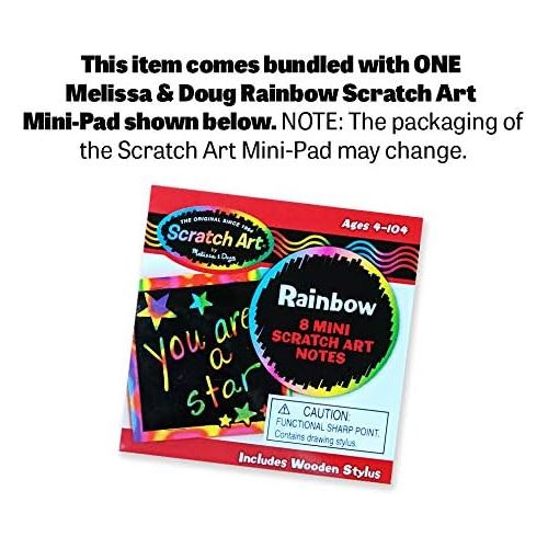  Melissa & Doug Lock and Latches: Board Activity Kit Bundle with 1 Melissa & Doug Rainbow Scratch Art Mini-Pad (09540 - R)