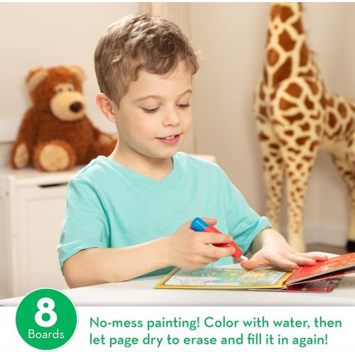  Melissa & Doug On The Go Water Wow! Makeup & Manicures (The Original Reusable Water-Reveal Activity Pad, Chunky-Size Water Pen) & On The Go Water Wow! Sports Activity Pad