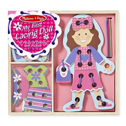  Melissa & Doug My First Lacing Doll With 16 Pieces of Clothing and 3 Laces