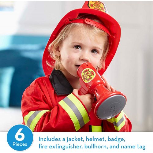  Melissa & Doug Fire Chief Role Play Costume Set & Construction Worker Role Play