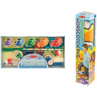 Melissa & Doug Hop & Count Hopscotch Rug & Magnetic Fishing Game Bundle Toy