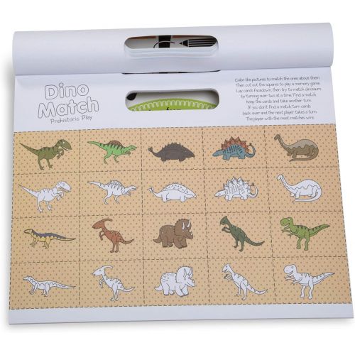 Melissa & Doug Playmats Dinosaurs Take-Along Paper Coloring and Learning Activity Pads (24 Pages)