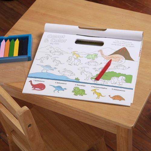  Melissa & Doug Playmats Dinosaurs Take-Along Paper Coloring and Learning Activity Pads (24 Pages)