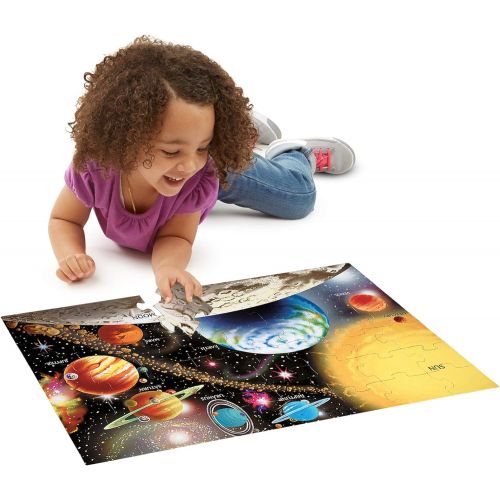  Melissa & Doug Solar System Floor Puzzle (Floor Puzzles, Easy-Clean Surface, Promotes Hand-Eye Coordination, 48 Pieces, 91.44 cm L x 60.96 cm W)