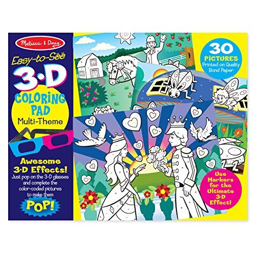  MELISSA & DOUG 3D Coloring Book - Girl, 1 EA