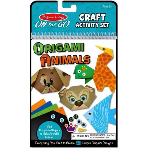  Melissa & Doug 19442 On The Go Origami Animals Craft Activity Set - 38 Stickers, 40 Origami Papers, Multicolour