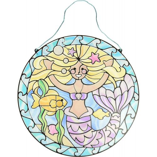  Melissa & Doug 19292 Mermaids Stained Glass Made Easy Activity Kit with 140+ Stickers - Multi-Colour
