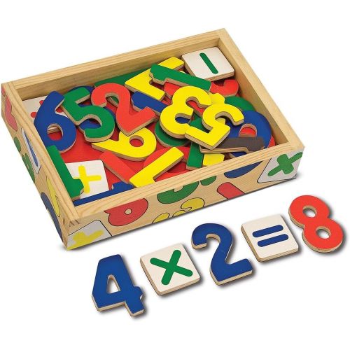  Melissa & Doug Numbers Wooden 25 Magnets-in-a-Box Gift Set + FREE Scratch Art Mini-Pad Bundle [04497]