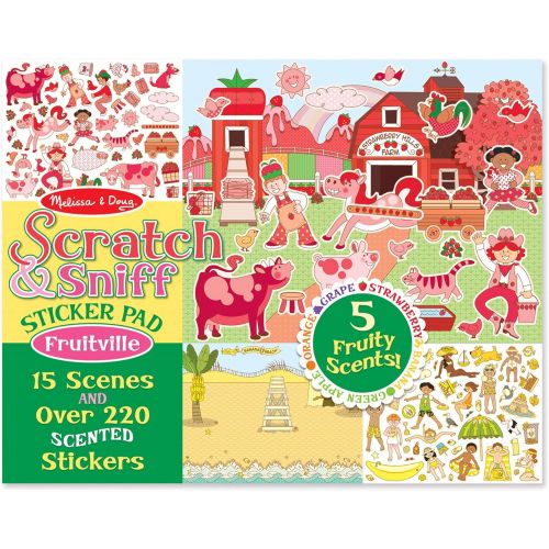  Melissa & Doug Scratch and Sniff Sticker Pad: Fruitville - 220+ Fruit-Scented Stickers