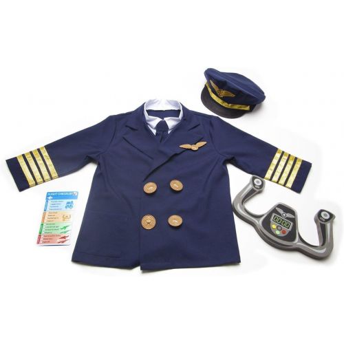  Melissa & Doug Pilot: Role Play Costume Set + 1 Scratch Art Mini-Pad Bundle (#08500)