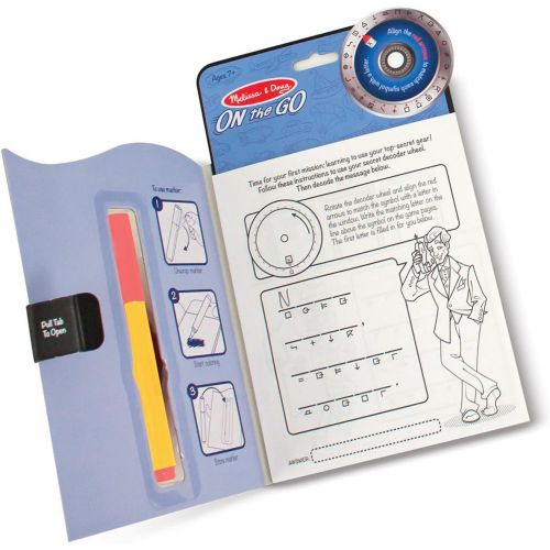  Melissa & Doug Secret Decoder Game Book: On-The-Go Series & 1 Scratch Art Mini-Pad Bundle (05248)