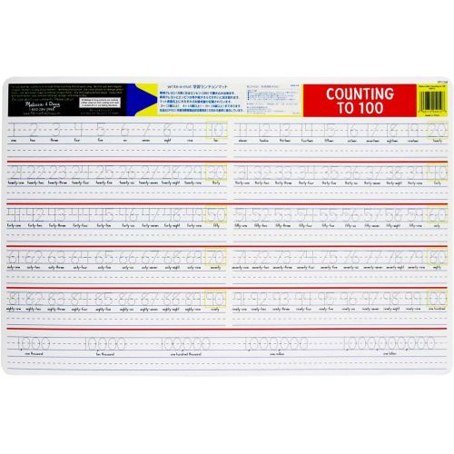  Melissa & Doug 5037 Counting to 100 Write-A-Mat Puzzle (6 Pieces), White
