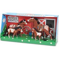 Melissa & Doug Appaloosa Horse Family 4-Piece Figure Play Set + Free Scratch Art Mini-Pad Bundle (22385)