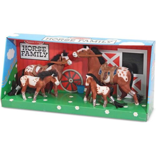  Melissa & Doug Appaloosa Horse Family 4-Piece Figure Play Set + Free Scratch Art Mini-Pad Bundle (22385)