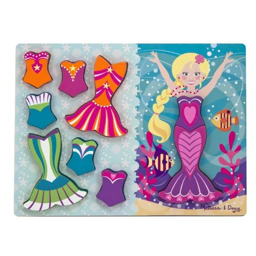  Melissa & Doug Mermaid Dress-Up Wooden Chunky Puzzle (9 pcs)