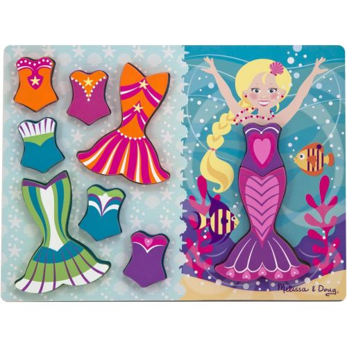  Melissa & Doug Mermaid Dress-Up Wooden Chunky Puzzle (9 pcs)