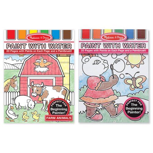  Melissa & Doug Paint with Water Bundle - Pink and Fram Animals