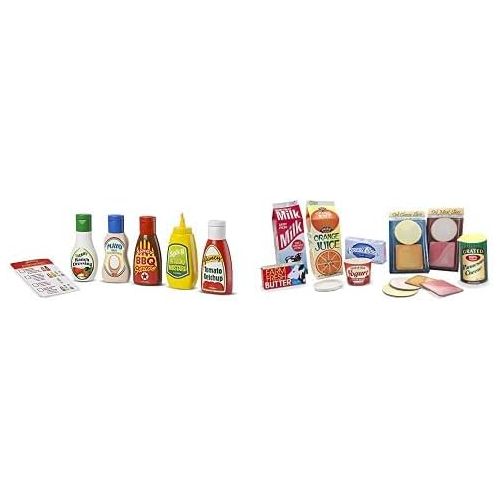  Melissa & Doug 5-Piece Favorite Condiments Play Food Set & Lets Play House Fridge Fillers (Pretend Play Grocery Toys, 20 Pieces, Great Gift for Girls and Boys - Best for 3, 4, 5, a