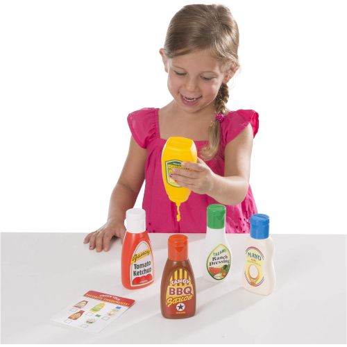  Melissa & Doug 5-Piece Favorite Condiments Play Food Set & Lets Play House Fridge Fillers (Pretend Play Grocery Toys, 20 Pieces, Great Gift for Girls and Boys - Best for 3, 4, 5, a