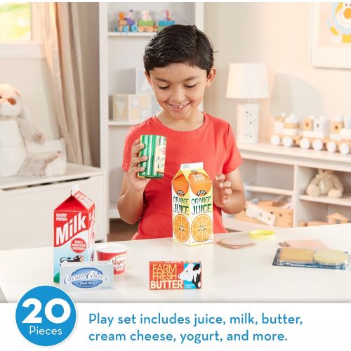  Melissa & Doug 5-Piece Favorite Condiments Play Food Set & Lets Play House Fridge Fillers (Pretend Play Grocery Toys, 20 Pieces, Great Gift for Girls and Boys - Best for 3, 4, 5, a