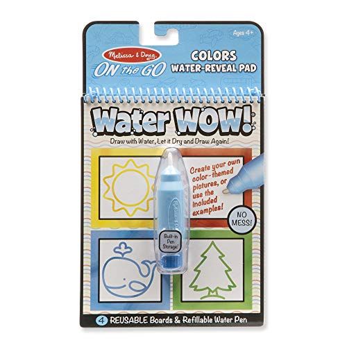  Melissa & Doug On the Go Water Wow! Reusable Water-Reveal Activity Pad - Colors, Shapes