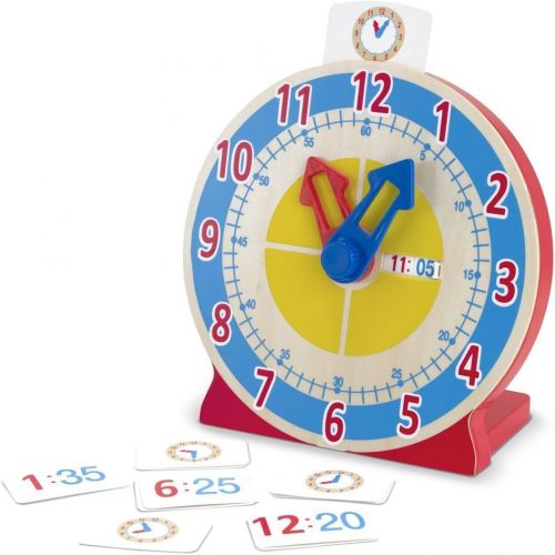  Turn & Tell Clock + 1 Melissa & Doug Scratch Art Mini-Pad Bundle (42840)