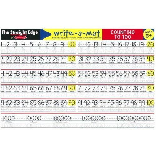 Melissa & Doug Counting to 100 Write-A-Mat