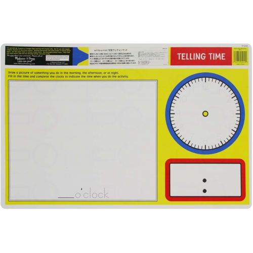  Melissa & Doug Telling Time Write-a-Mat