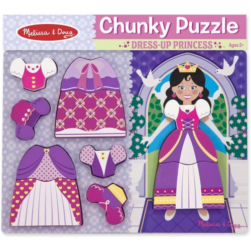  Melissa & Doug Princess Dress-Up Wooden Chunky Puzzle (11 pcs)