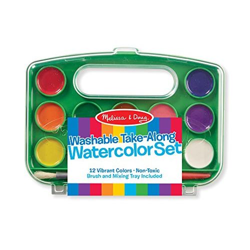  Melissa & Doug Take-Along Watercolor Paint Set - 12 Washable Paints