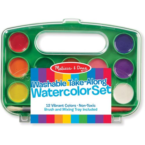  Melissa & Doug Take-Along Watercolor Paint Set - 12 Washable Paints