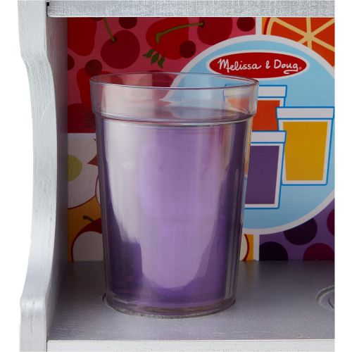  Melissa & Doug 19300 Wooden Drink Cups, Juice Inserts, Ice Cubes (10 Pcs) Thirst Quencher Dispenser,