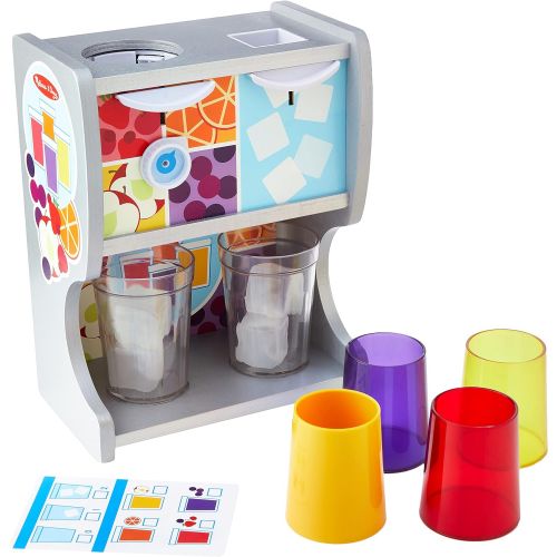  Melissa & Doug 19300 Wooden Drink Cups, Juice Inserts, Ice Cubes (10 Pcs) Thirst Quencher Dispenser,