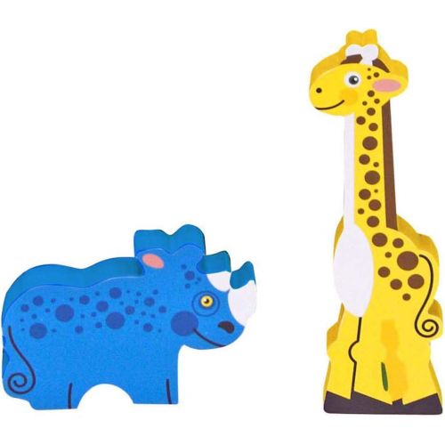  Melissa & Doug Safari & Shapes Chunky Puzzle Bundle