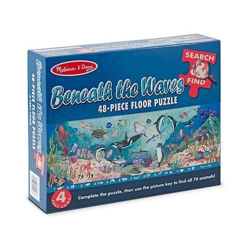  Melissa & Doug Beneath The Waves: 48-Piece Floor Puzzle + Free Scratch Art Mini-Pad Bundle [44936]